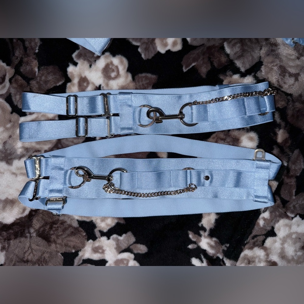 🖤RARE & SET🖤 Honey Bridgette Kukuro Bottoms + Garter Belt - Baby Blue M - Picture 6 of 7
